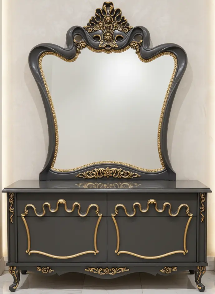 Black Cobra Set with Gold Finishing Set Dressing