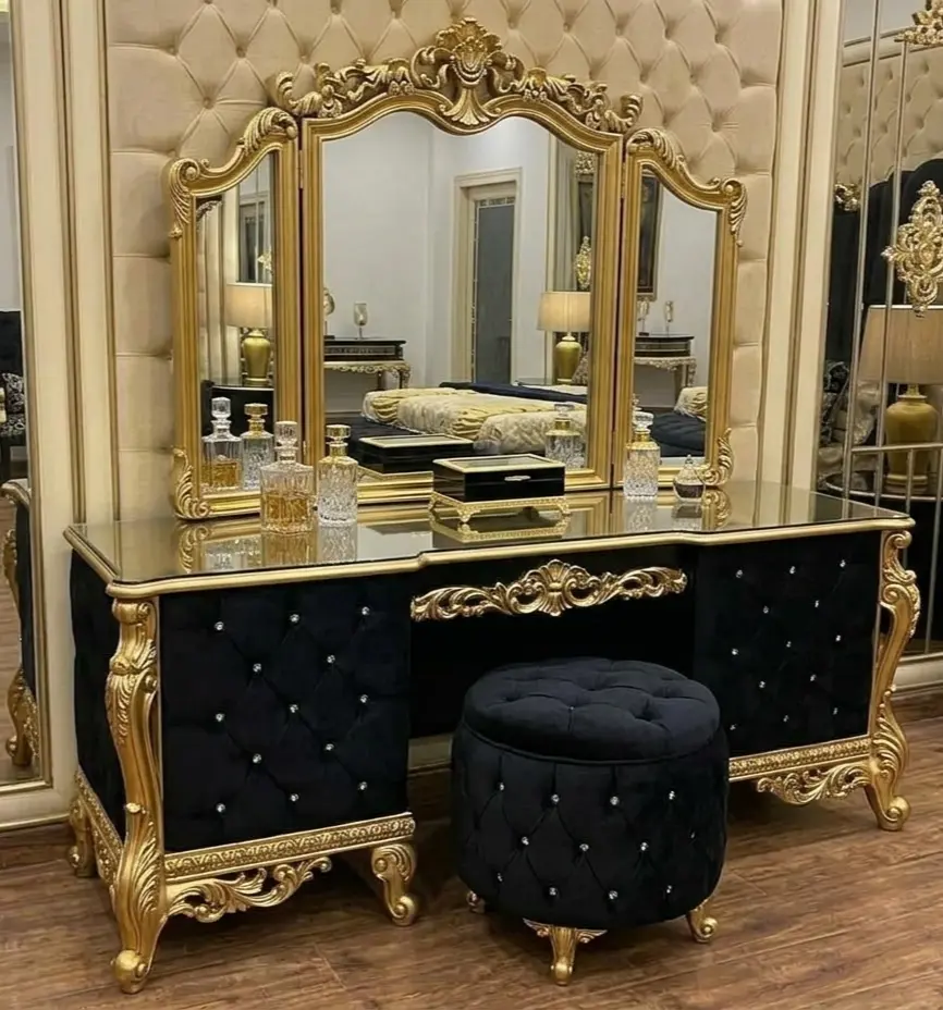 Luxury Black Bed Set with Storage